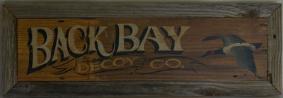 Back Bay Decoy Sign 
